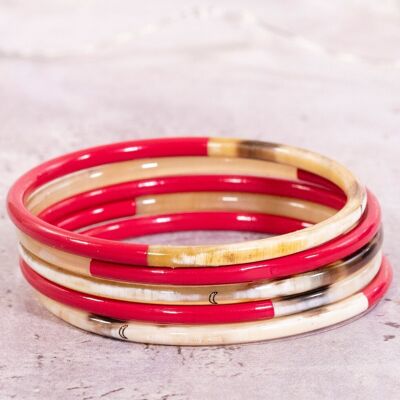 1 Bracelet Lune Magenta N°5 - 3 mm