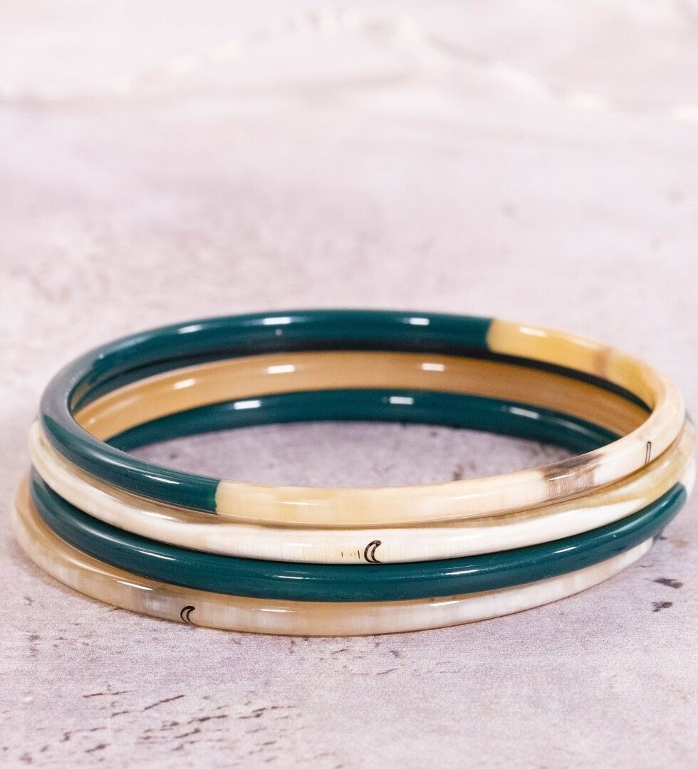 1 Bracciale Luna Verde Smeraldo N°12 - 3 mm