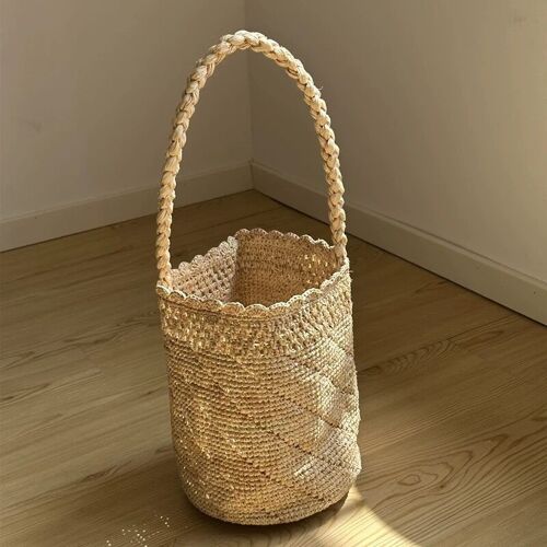 Hand-woven Raffia Beach Holiday Country Style Bucket Bag