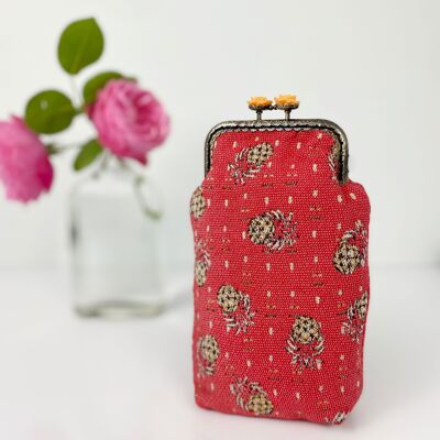 Etui de lunette ANANAS en jacquard style retro