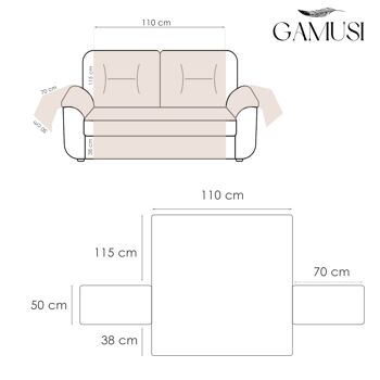 Housse de canapé imperméable et résistante aux taches Housses pour animaux de compagnie Housses de canapé / fauteuil inclinable Toutes les mesures 22