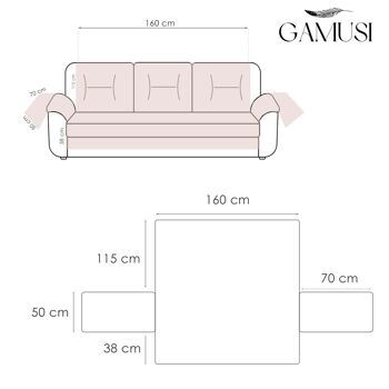 Housse de canapé imperméable et résistante aux taches Housses pour animaux de compagnie Housses de canapé / fauteuil inclinable Toutes les mesures 34