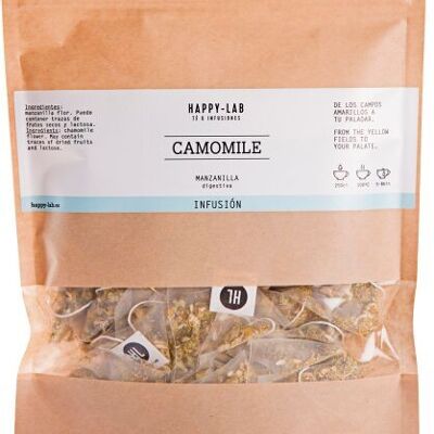 Happy-Lab – CAMOMILE – Ecopack 25 pirámides biodegradables