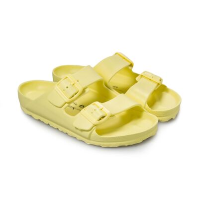 New Coachella. Bio EVA Sandal with Vanilla Yellow Buckles