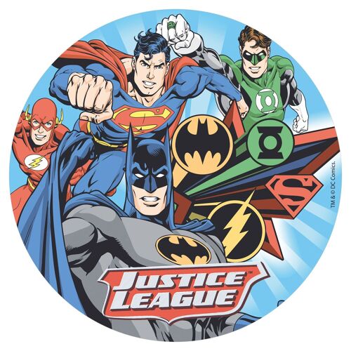 DISCOS OBLEA PARA TARTAS JUSTICE LEAGUE Ø 20 CM