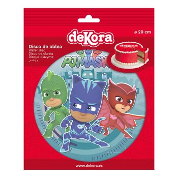 DISQUES À GÂTEAU EN AZYME PJ MASKS Ø 20CM 2