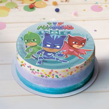 DISQUES À GÂTEAU EN AZYME PJ MASKS Ø 20CM 4