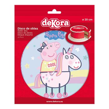 DISQUES AZYME POUR GÂTEAU PEPPA PIG Ø 20CM 2