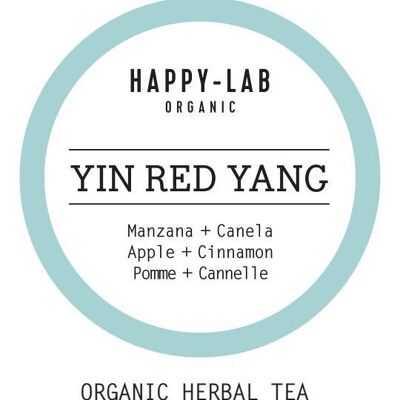 Happy-Lab – YIN RED YANG – Scatola da 60 bustine – Piramidi biodegradabili