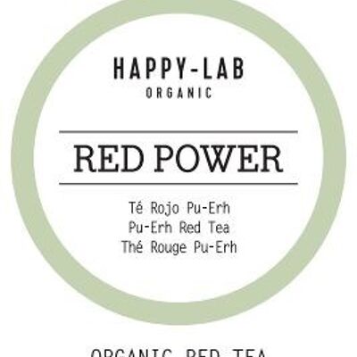 Happy-Lab – RED POWER – Schachtel mit 60 Beuteln – biologisch abbaubare Pyramiden