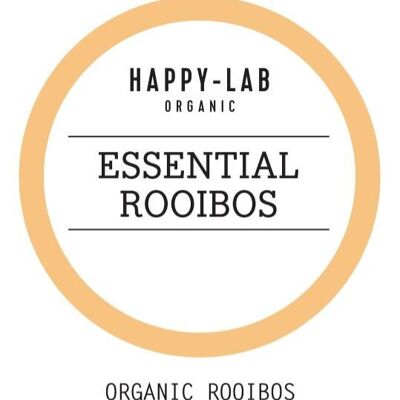 Happy-Lab – ESSENTIAL ROOIBOS – Schachtel mit 60 Beuteln – biologisch abbaubare Pyramiden