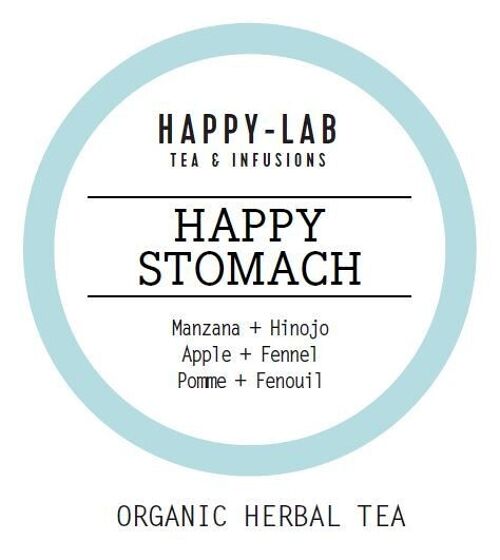 Happy-Lab – HAPPY STOMACH – Caja 60 sobres - Pirámides biodegradables