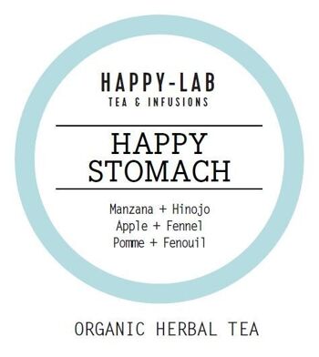 Happy-Lab – HAPPY STOMACH – Boîte de 60 sachets – Pyramides biodégradables