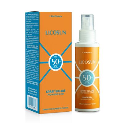 Licosun Lait Solaire Spray SPF 50+ Très Haute Protection UVA et UVB
