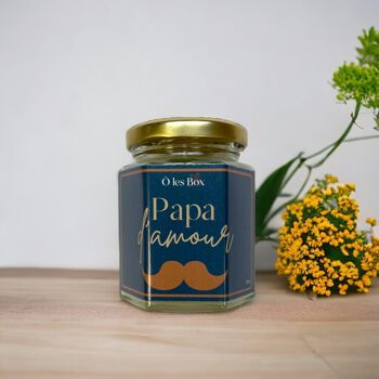 Bougie artisanale parfumée -"Papa d'Amour"