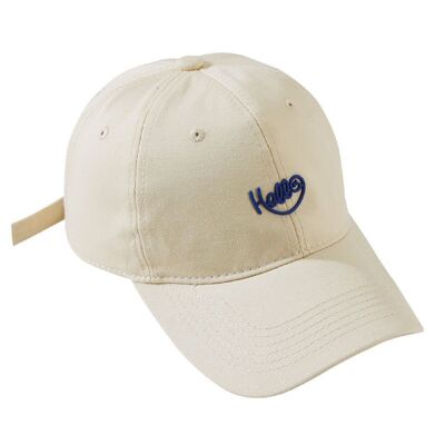 Cotton cap with 'Hello' writing MC235034