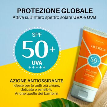 Licosun Crème Solaire SPF 50+ Très Haute Protection UVA et UVB 9