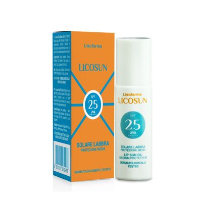 Licosun Lip Oil Roll On SPF 25 Protection UVA et UVB moyenne