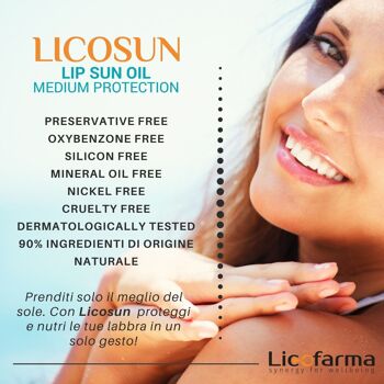 Licosun Lip Oil Roll On SPF 25 Protection UVA et UVB moyenne 6