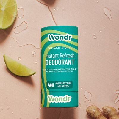 Desodorante refrescante instantáneo WONDR - Jengibre y lima