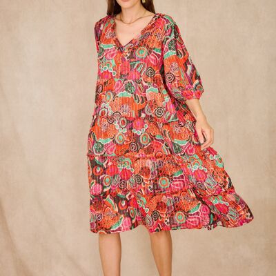 Mid-length cotton dress