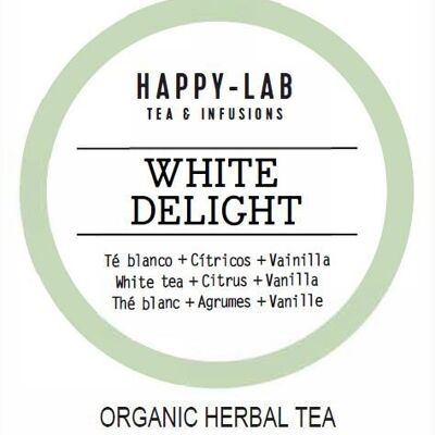 Happy-Lab – WHITE DELIGHT – Caja 60 sobres - Pirámides biodegradables