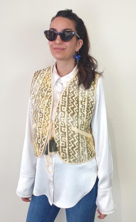 Gilet imbottito stampato da donna con bellissimo design B2B