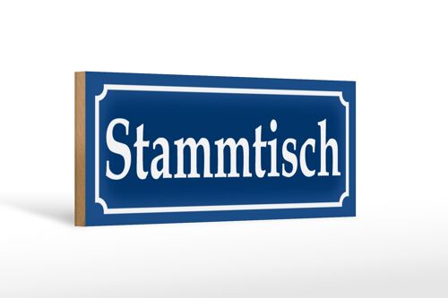 Holzschild Stammtisch 27x10cm Gaststätte Bar Kneipe