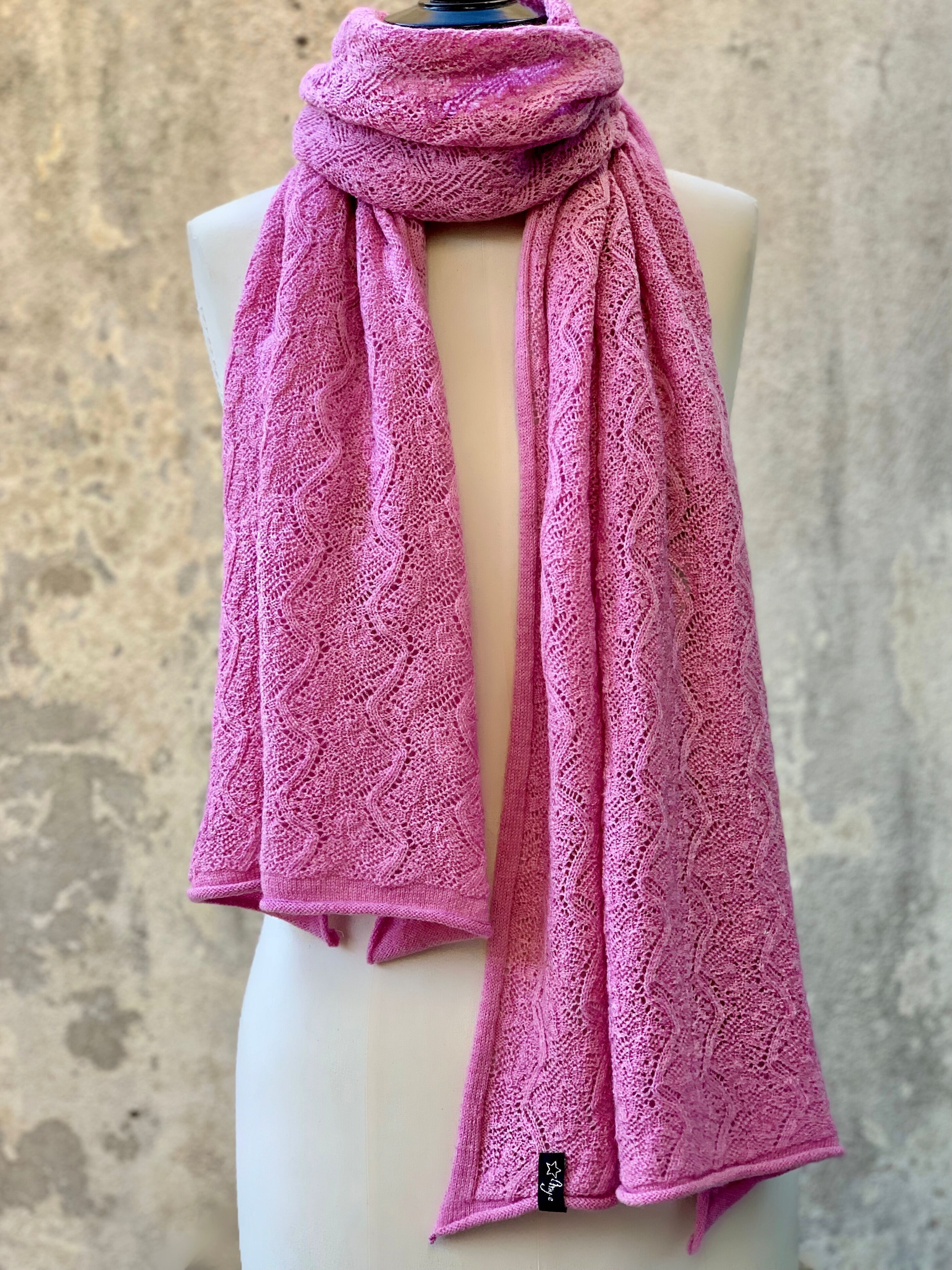 Stola in pizzo 100% lana extrafine KARINE