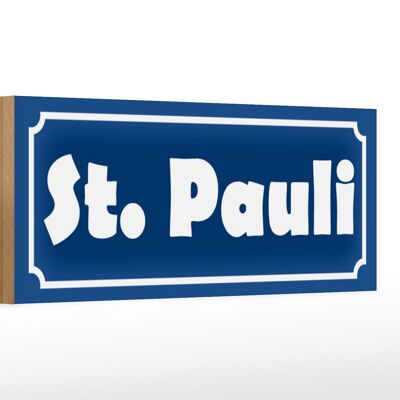 Letrero de madera St. Pauli 27x10cm Idea del barrio de Hamburgo