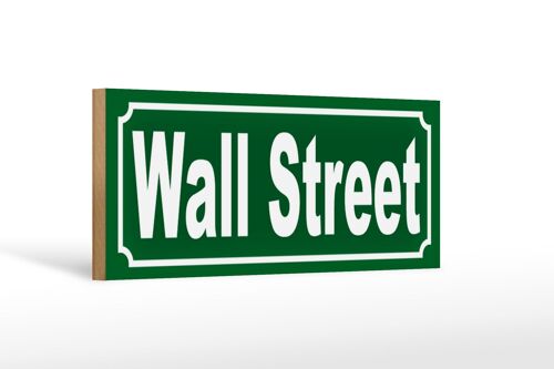 Holzschild Wall Street 27x10 m Straße New York Manhattan