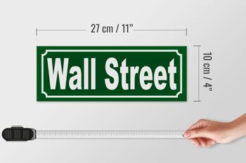 Panneau en bois Wall Street 27x10 m rue New York Manhattan 4
