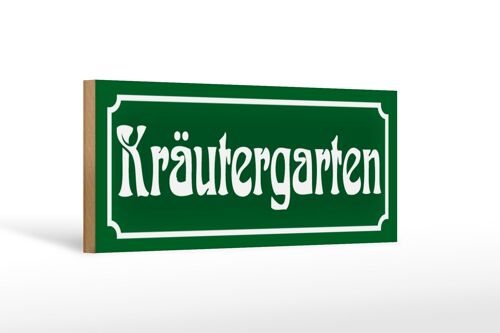 Holzschild Kräutergarten 27x10cm Dill Oregano Küche