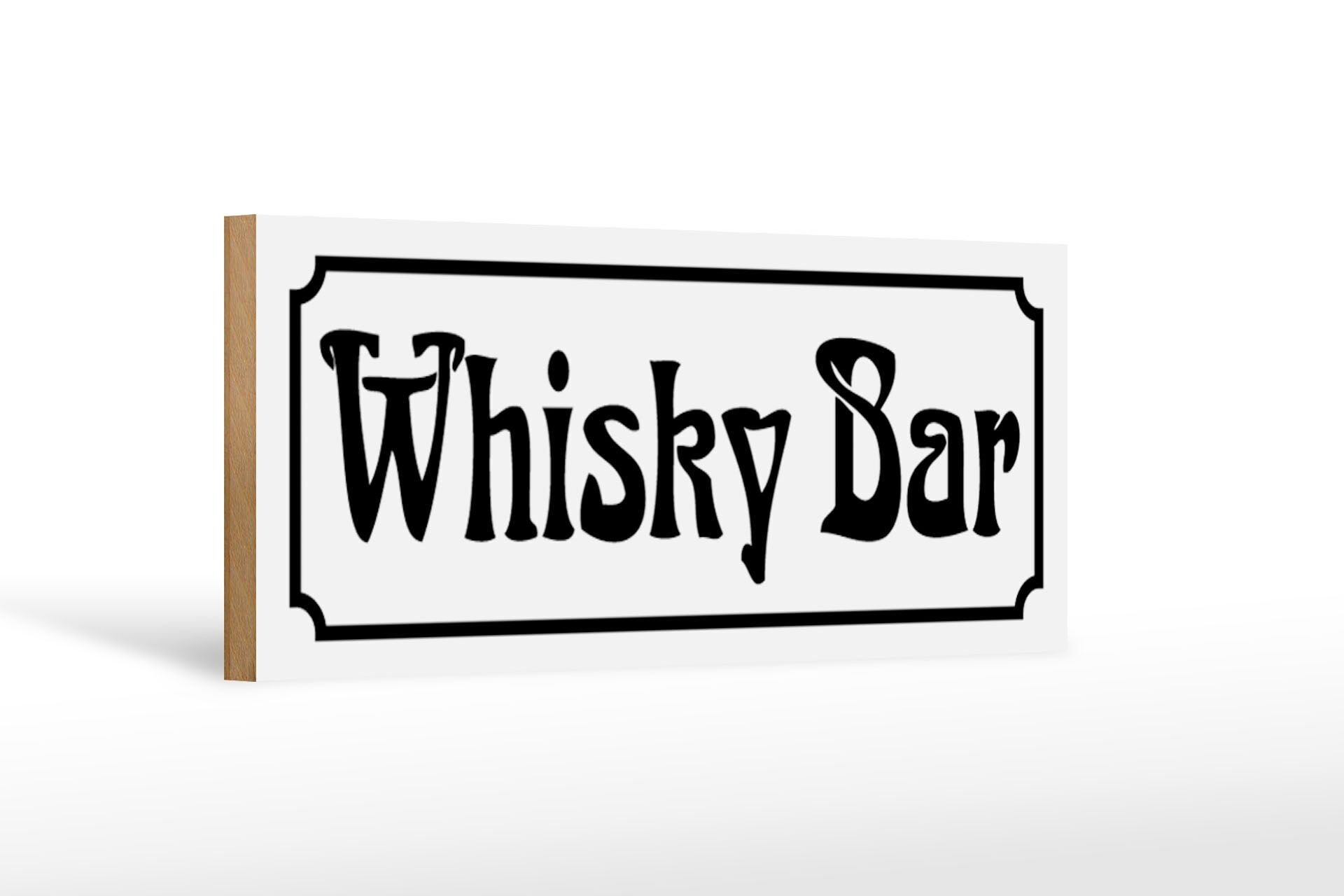 Cartello in legno Whisky Bar 27x10 cm Wall Bar Liquor Man Cave