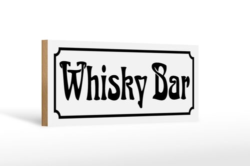 Holzschild Whisky Bar 27x10cm Wand Bar Schnaps Man Cave