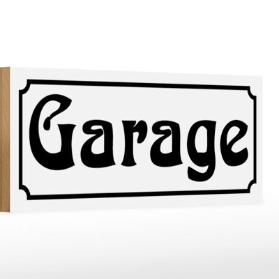 Holzschild Garage 27x10cm Werkstatt Reklame