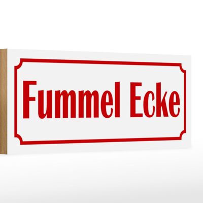 Letrero de madera Fummelecke 27x10cm rincón dormitorio