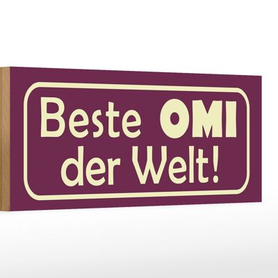 Holzschild Spruch 27x10cm Beste Omi der Welt