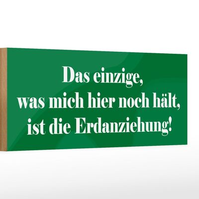 Holzschild Spruch 27x10cm Was mich hier noch hält