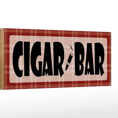 Letrero de madera nota 27x10cm Cigar Bar