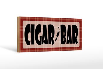 Panneau en bois note 27x10cm Cigar Bar 1