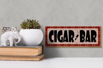 Panneau en bois note 27x10cm Cigar Bar 3