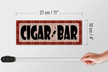 Panneau en bois note 27x10cm Cigar Bar 4