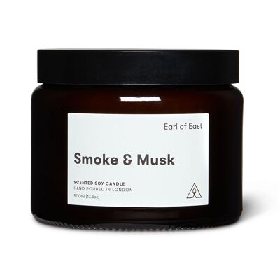 Fumo e muschio | Candela di cera di soia 500 ml [17,5 once]