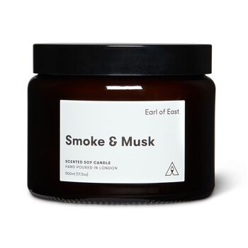 Fumée & Musc | Bougie de cire de soja 500 ml [17,5 oz] 1