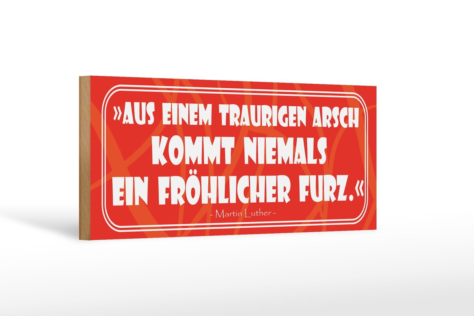 Cartello in legno con scritta 27x10 cm Da un asino triste