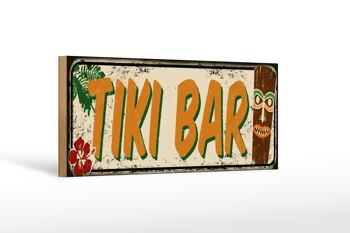 Panneau avis en bois 27x10cm Tiki Bar 1