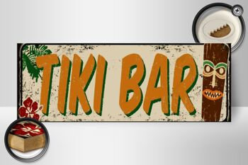 Panneau avis en bois 27x10cm Tiki Bar 2