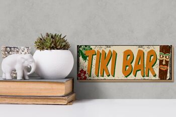 Panneau avis en bois 27x10cm Tiki Bar 3