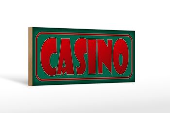 Panneau en bois note 27x10cm Casino 1